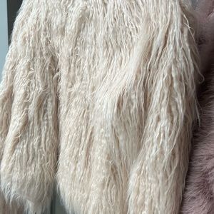 Free people pink faux fur Jacket New with tags